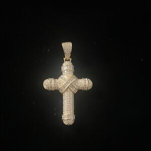 Gold and Silver Cross Pendant